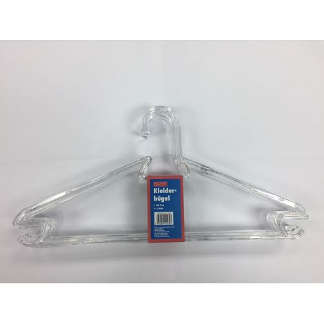 TrendLine Kleiderbügel mit Steg 5er Pack transparent
