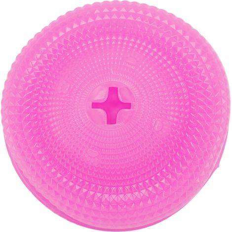 Jouet de dentition interactif pour chien, balle résistante aux morsures, distributeur de friandises, rose (1/5)