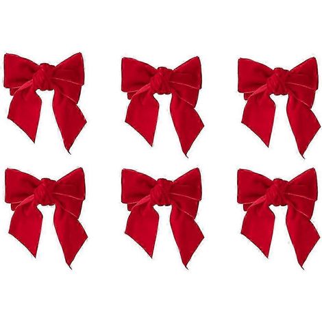 Lot de 6 ronds de serviette rouges en flanelle, élégants, parfaits pour décorer une table d'anniversaire, de mariage ou de dîner. (1/5)