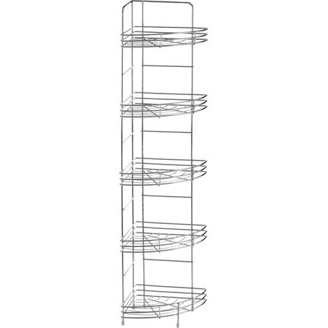 Premier Housewares 5 Tier Chrome Corner Storage Rack (1/5)