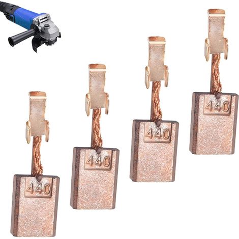 4 Pièces Charbon CB 440 pour Perceuse Visseuse,Balais de Charbon en Cuivre pour CB440, Charbon Visseuse DDF456, Balais de Charbon,Balais de Charbon 18 V/14,4 V pour Moteur DHP456/DDF456/BDF452/DTD14 (1/5)