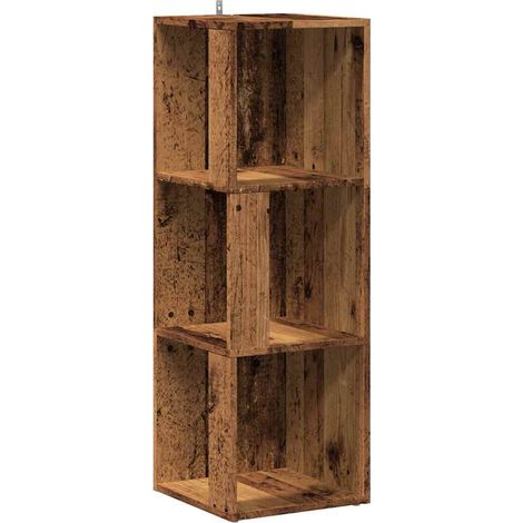 Maison Exclusive - Mobile Angolare Legno Antico 33x33x100 cm Legno Multistrato