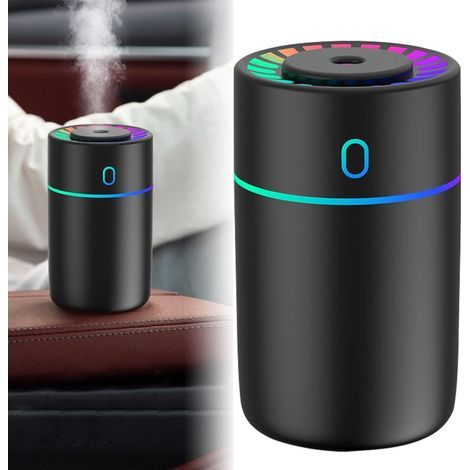 Désodorisant pour voiture, diffuseur d'huiles essentielles avec lumières colorées, diffuseur d'arômes, 2 modes de brume, mini diffuseur humidificateur humidificateur arrêt automatique pour (1/5)