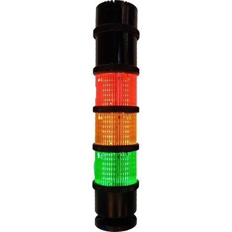 Colonnes lumineuses pré-configurées à LED Feu Effets lumineux multiples, Rouge / Vert / Ambre, 24 V (c.a./c.c.) ( Prix pour 1 )