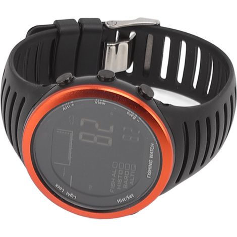 Montre baromètre de pêche multifonctionnelle pour l'extérieur, étanche, altimètre, baromètre et thermomètre FR720B Orange (1/5)