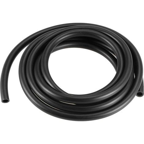 Tuyau Tube Caoutchouc nitrile-butadiène NBR 6mm Diamètre intérieur 9mm Dia. exté. 2,5m Long Rond Tuyau eau Noir 1Pcs (1/4)