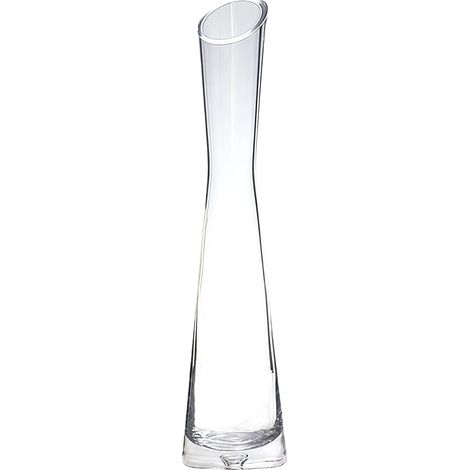 Vase à Fleurs en Verre Transparent Fait à la Main - 25 cm de Hauteur - Décoratif à Tige Unique - Soufflé pour Décoration de Maison, Mariage, Noël (1/5)
