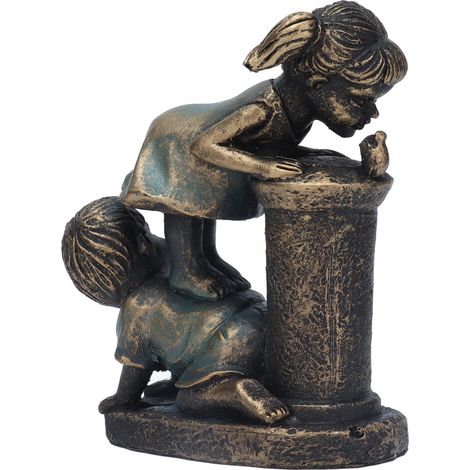 Statue de Jardin Résine Enfant Buveur d'Eau, Décoration Intérieure et Extérieure pour Cour ou Terrasse (1/5)
