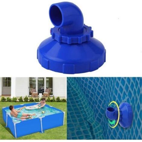 Buse d'aspiration, tête de buse orientable, pivotante à 360°, buse de refoulement avec tête pivotante, kit de raccordement pour piscine, accessoire de piscine, compatible avec les piscines Intex et Be (1/5)