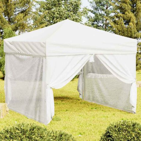Tente de réception pliable avec parois Blanc 3x3 m (1/5)