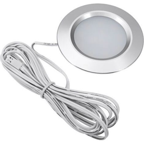 Plafonnier encastré rond et fin pour camping-car, 12V, 12LED, pour camping-car, bateau, éclairage intérieur avec câble, blanc (1/5)