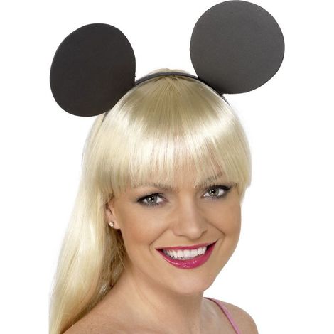 Mouse Ears on Headband - Black - EVA - 22558
