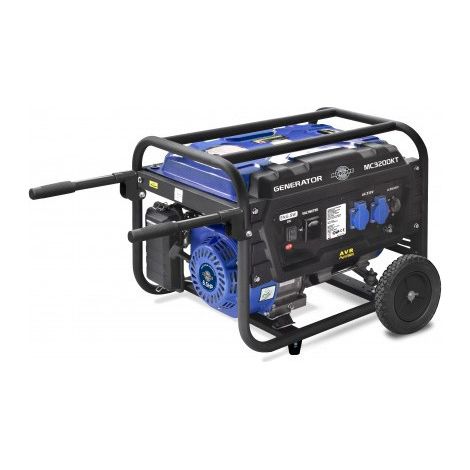 Ecolands – Groupe électrogène Mecafer Mercure MC 3200KT – 3000 W – Moteur essence 7 HP – Autonomie 10 h – 2 prises AC 230 V – 450032