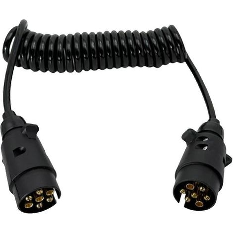 12V Anhänger-Spiralkabel, 2m, 7-adrig, spiralförmig, für europäische Nutzfahrzeuge, Wohnmobile und Autoanhänger. (1/5)