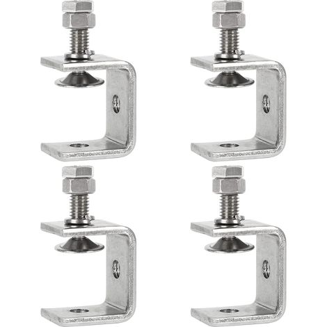 Minkurow – Serre-joint C en acier inoxydable 304 – Lot de 4 – Ouverture 30 mm – Capacité de serrage 0-25 mm – Pour travail du bois et soudage