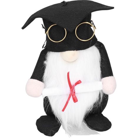Poupée gnome de remise de diplôme, petit ornement gnome sans visage à barbe pour décoration de graduation (1/5)