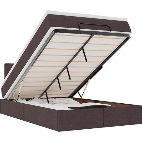 Maison Exclusive - Ottoman-Bett mit Matratze Dunkelbraun 120x190