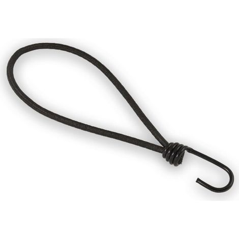 25 pieces elastic with hook 20cm tensioner expander tarpaulin with loop spiral hook 200mm Ø 6mm expander loop black