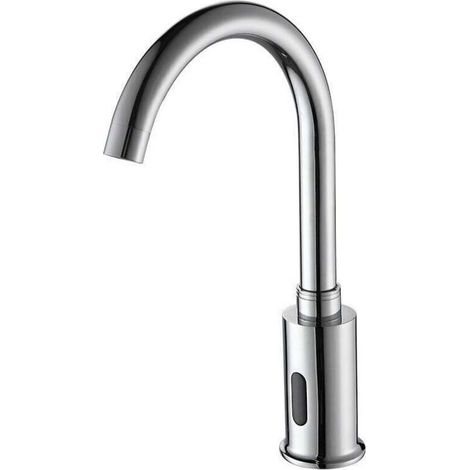Debuns – Robinet automatique infrarouge – Sortie d'eau chaude et froide – Technologie de jet d'air pour un lavage hygiénique – Économie d'eau