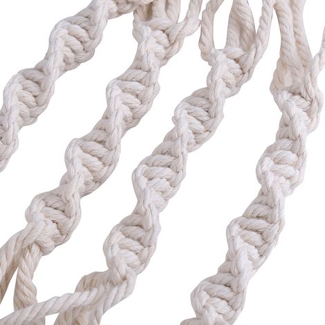 Cache-pot suspendu en macramé, porte-plante mural, panier à fleurs pour pots, décoration jardin, lot de 1 (1/3)