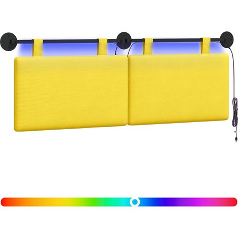 Maison Exclusive - Testiera sospesa Giallo Chiaro Tessuto in Cords (1/5)