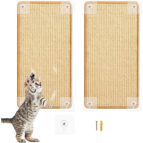 Kratzmatte Katze Sisal Kratzbrett Kratzwand 2 Stück H40cm x L60cm (1/5)