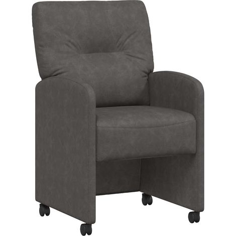 Maison Exclusive - Esszimmerstühle mit Rollen 2 pcs Schwarz 57 x