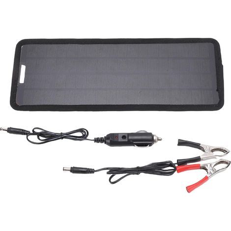 Chargeur de batterie solaire de voiture, panneau polycristallin Portable pour bateau de camping-car d'urgence en plein air (1/5)