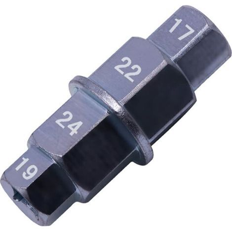 (Negro) Herramientas mecánicas para eje delantero de motocicleta, llave para eje, llave para eje de motocicleta, llave de vaso especial para motocicleta, eje hexagonal, eje de motocicleta, eje delante (1/4)