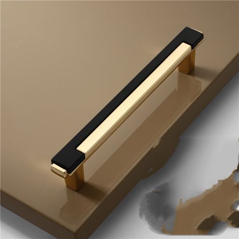 6 Pièces Poignee de Meuble Cuisine Entraxe 128mm Poignée de noir Poignee de Porte Cuisine (1/5)