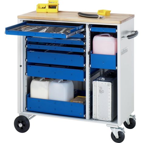 Rau Werkzeugwagen mit 7 Schubladen Buche BxTxH 1025x520x1080mm (1/5)