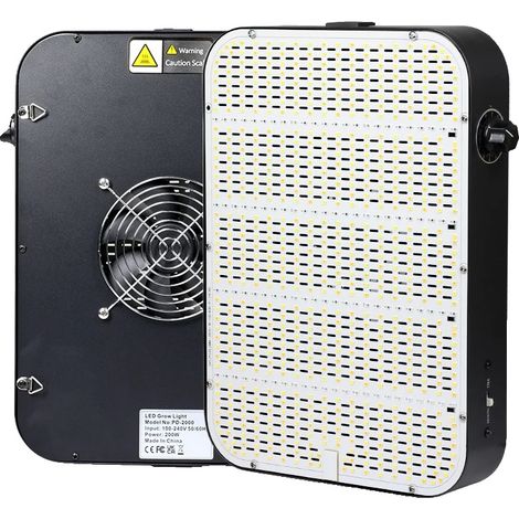 Lámpara LED de cultivo, espectro completo, regulable, 200 W (1/2)