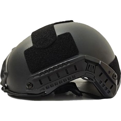 Casco táctico, material resistente, ajuste regulable, sin agujeros negros. (1/2)