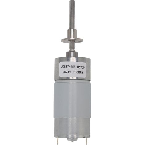 Moteur à Engrenage Vis Sans Fin Autobloquant 24V DC, Réducteur de Vitesse à Couple Élevé avec Bride M6x50mm, 900 tr/min (1/5)