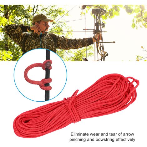 Boucle D en Nylon pour Poulie d'Arc, Accessoire de Tir avec Encoche Sécurisée, Rouge Vif