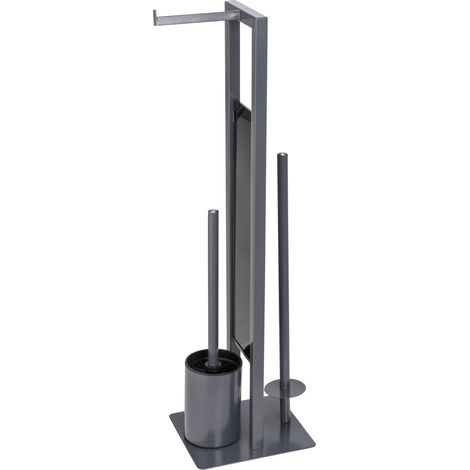 Rack pour brosse papier et toilette Rivalta noir, Wenko