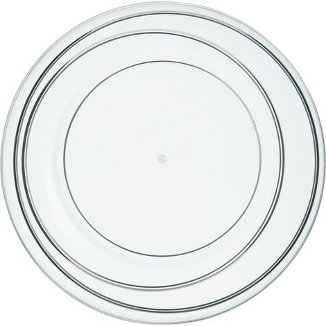 Interiors by Premier Durable Clear Plastic Small Summer Plate, Easy to Maintain Plastic Serving Plate, Lightweight Plastic Plate (1/2)