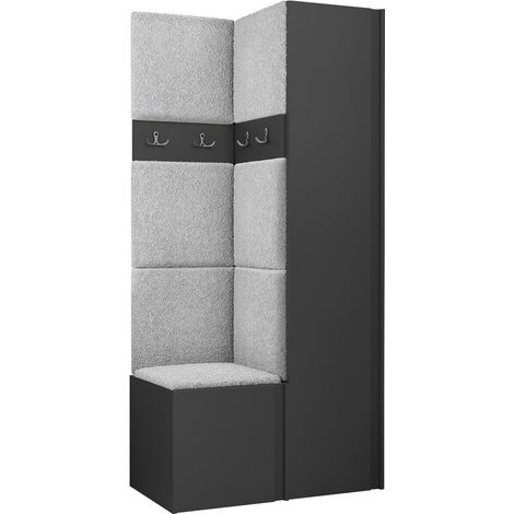Conjunto para recibidor Pinis XXIV, Abriamo 6, 186x82x46cm, Aglomerado laminado, Tapiz, Colocada, Montada en la pared