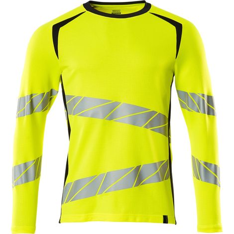 Mascot T-Shirt, langarm 19081-771-17010 Gr. S hi-vis gelb/schwarzblau
