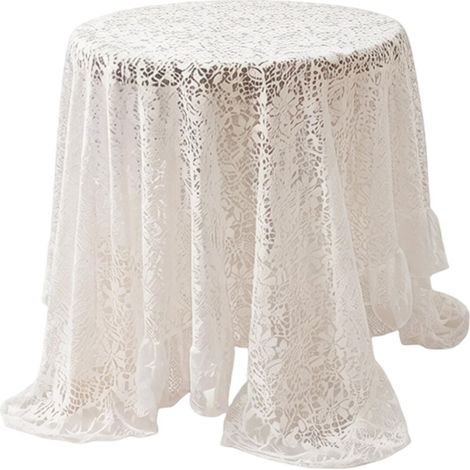 Mantel de encaje de poliéster resistente para cafeterías - 140 x 180 cm