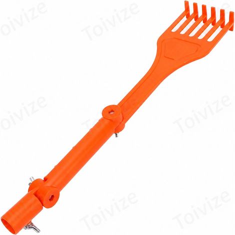 Râteau de nettoyage de gouttière Toivize ABS Poignée rotatable pour enlever les feuilles des toits et zones difficiles d'accès