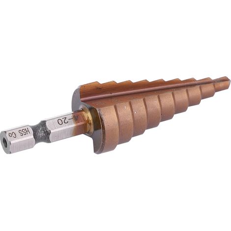 M35 Multifunktions-Stufenbohrer aus HSS mit Kobaltbeschichtung, Sechskantschaft, Lochschneider 4–20 mm (1/5)