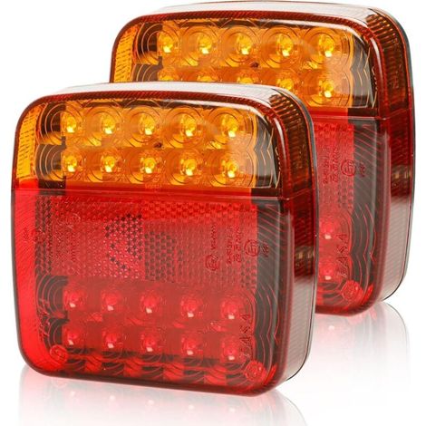 Stück LED-Anhängerleuchten (12 V) mit Kennzeichenbeleuchtung, wasserdichter Bremsleuchte mit E-Prüfzeichen, Leuchten und Reflektoren für Anhänger (1/4)