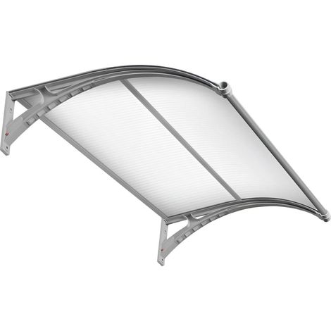 pensilina essenza in policarbonato opaco con led e profilo centrale grigio 150x100 cm (1/3)