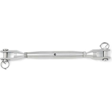 Tenditore a 2 forcelle M4 in acciaio Inox A4 - AISI 316