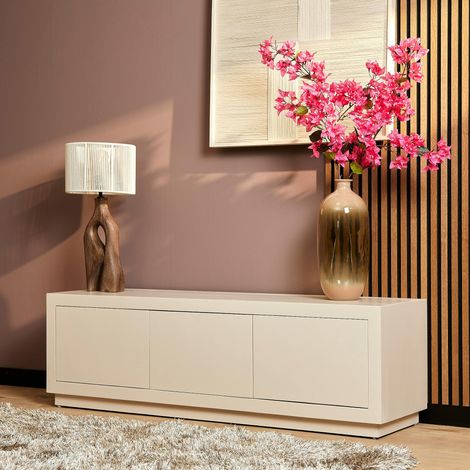 Meuble TV bois sable 3 portes MONTARO (1/5)