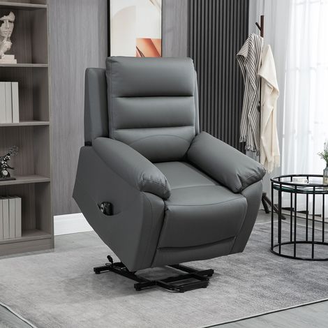 Fauteuil releveur inclinable jusqu'à 135° avec 8 points de massage, télécommande et repose-pieds, 91x86x101 cm (1/5)