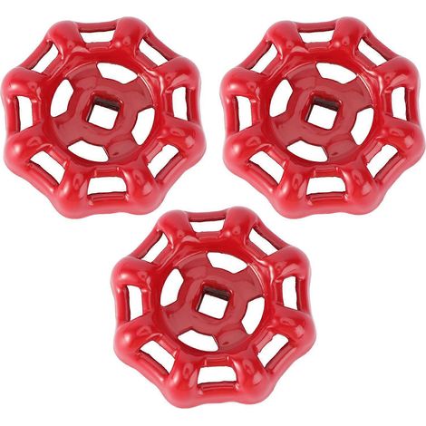 Lot de 3 poignées de rechange en fonte pour volant à bille et arrêt automatique-5.00X5.00X1.00CM-Red (1/4)
