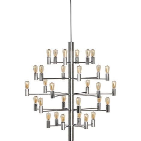 Manola Plafonnier Suspendu Multi Bras Chrome 30x E14