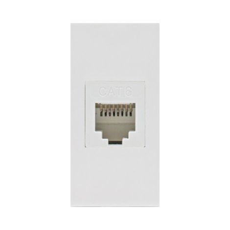 Plaque de finition Maclean mce725w cat.6 modulable blanche (1/4)